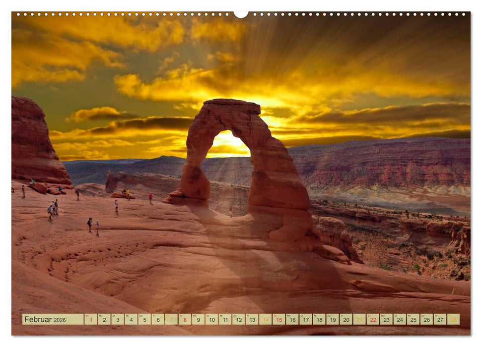 Nationalparks der USA - atemberaubend schön (CALVENDO Premium Wandkalender 2026)