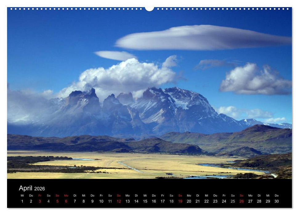 Südpatagonien – das "Ende" der Welt (CALVENDO Premium Wandkalender 2026)