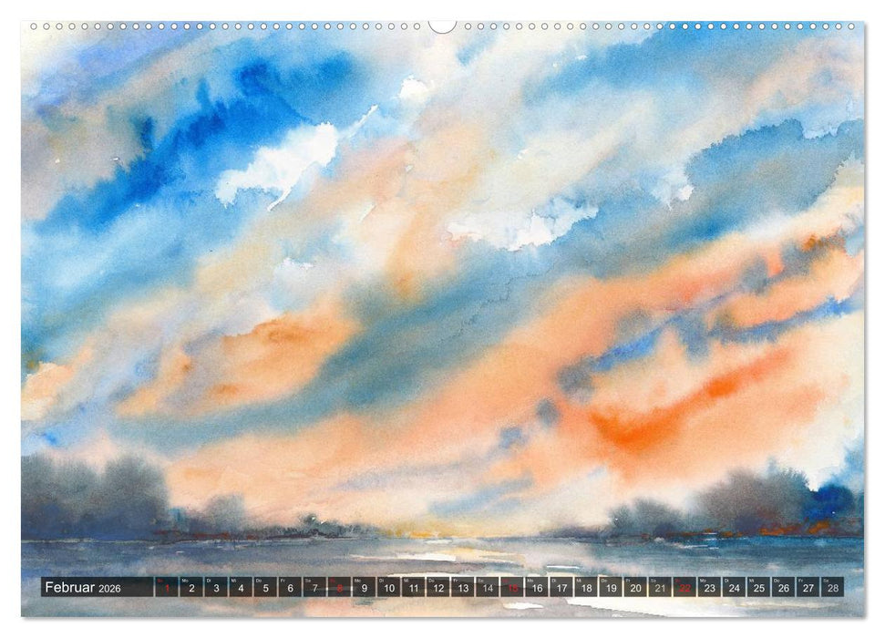 Landschaft in Aquarell (CALVENDO Premium Wandkalender 2026)
