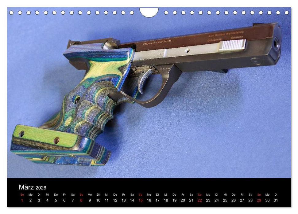Sportpistolen und Revolver (CALVENDO Wandkalender 2026)