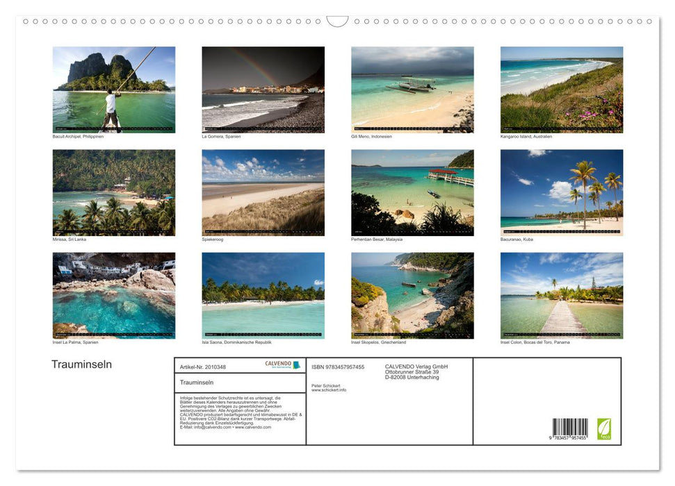 Trauminseln (CALVENDO Wandkalender 2026)