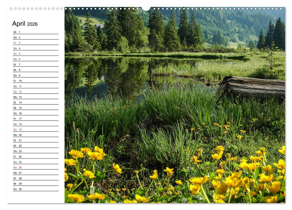 Österreich. Grüße vom Land der Berge und Seen (CALVENDO Premium Wandkalender 2026)