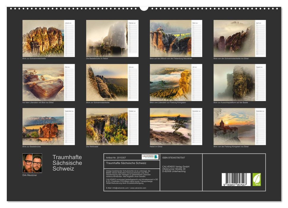Traumhafte Sächsische Schweiz (CALVENDO Premium Wandkalender 2026)