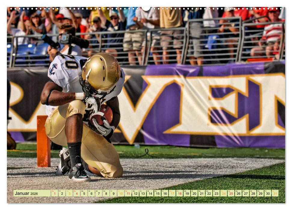 American Football - athletisch und riskant (CALVENDO Premium Wandkalender 2026)