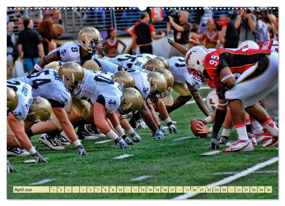 American Football - athletisch und riskant (CALVENDO Premium Wandkalender 2026)