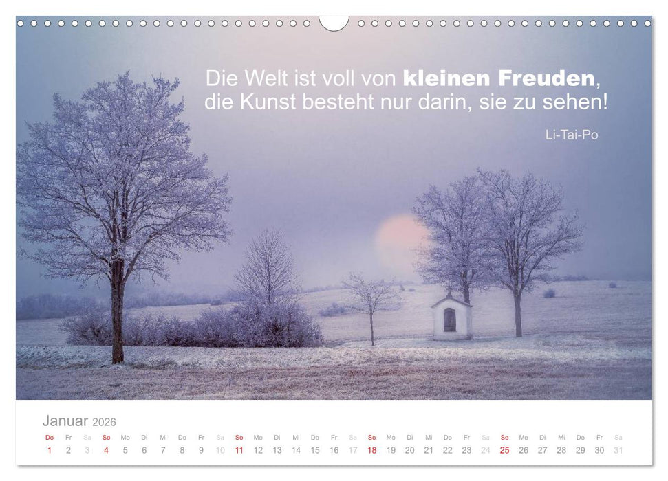 Zauberhafte Sprüche - Bunte Seelenblüten (CALVENDO Wandkalender 2026)