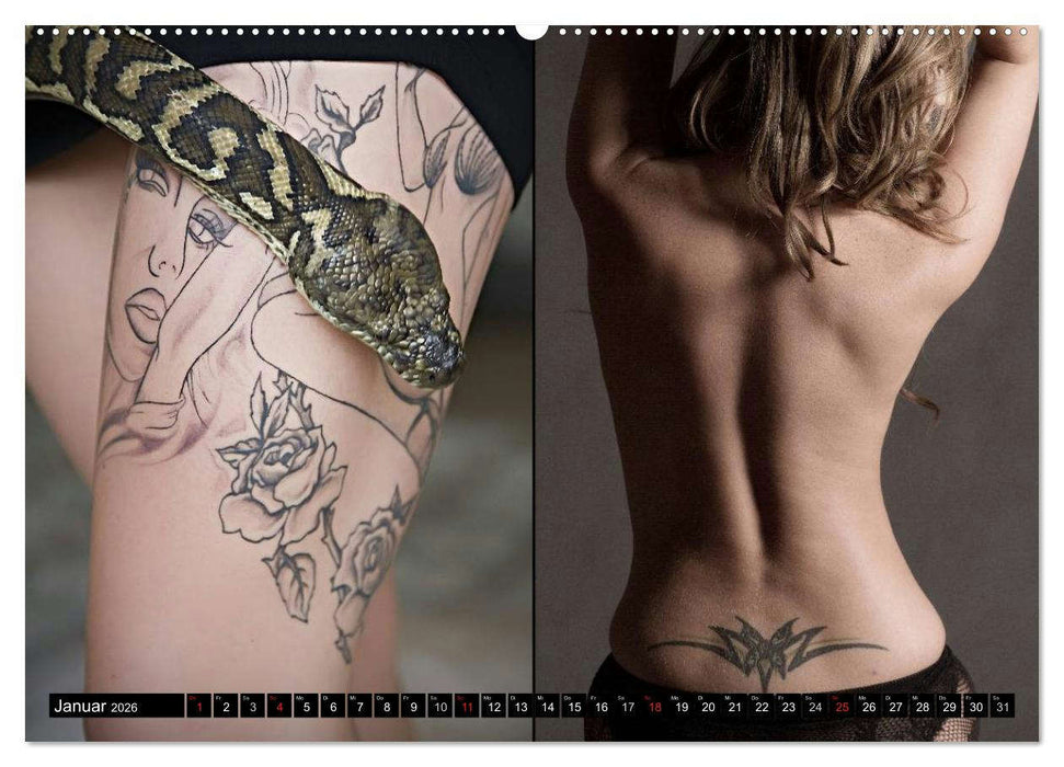 Körperkult Tattoo (CALVENDO Premium Wandkalender 2026)