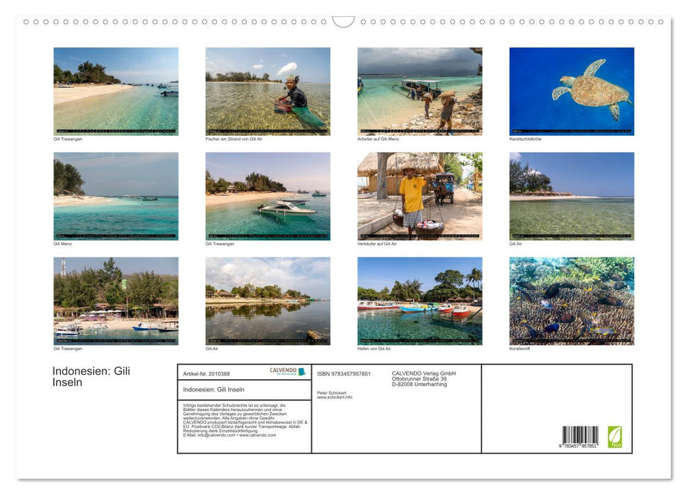 Indonesien: Gili Inseln (CALVENDO Wandkalender 2026)