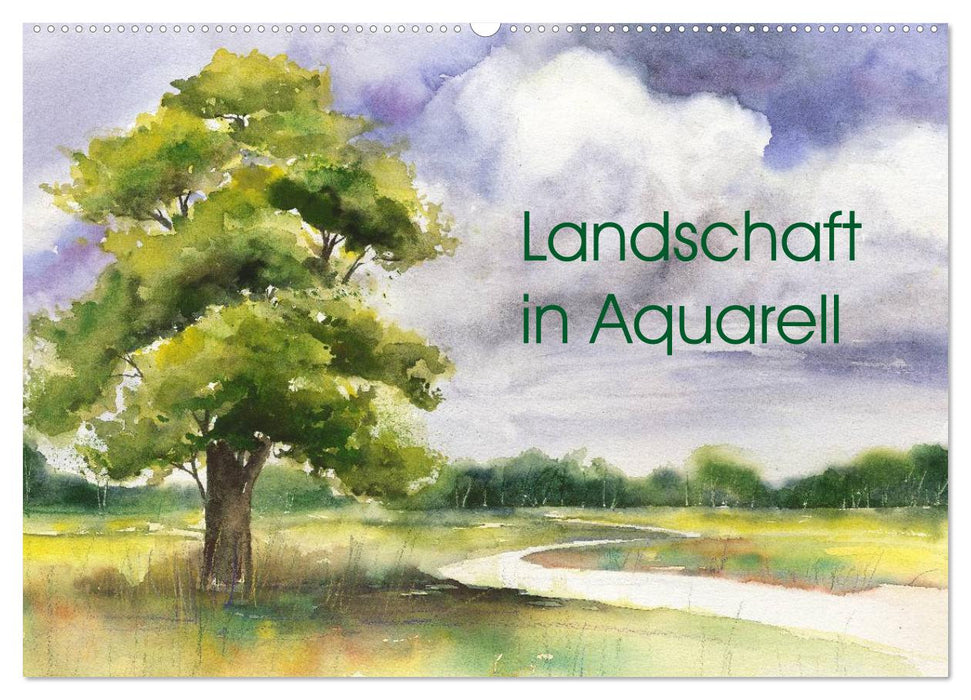 Landschaft in Aquarell (CALVENDO Wandkalender 2026)