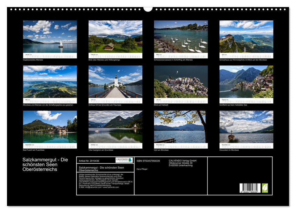 Salzkammergut - Die schönsten Seen Oberösterreichs (CALVENDO Wandkalender 2026)