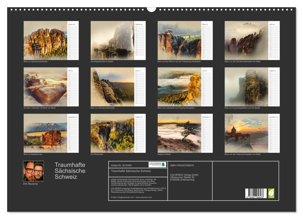 Traumhafte Sächsische Schweiz (CALVENDO Wandkalender 2026)