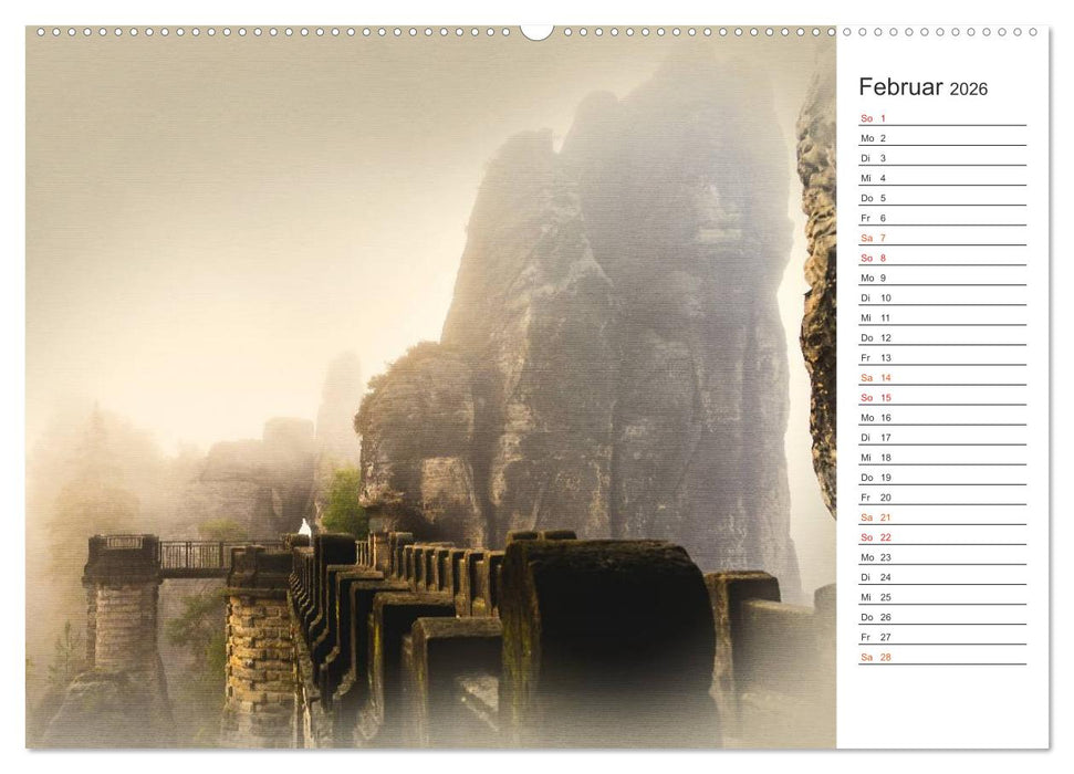 Traumhafte Sächsische Schweiz (CALVENDO Wandkalender 2026)