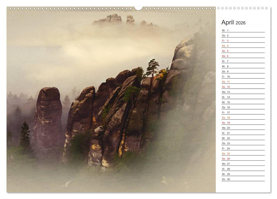 Traumhafte Sächsische Schweiz (CALVENDO Wandkalender 2026)