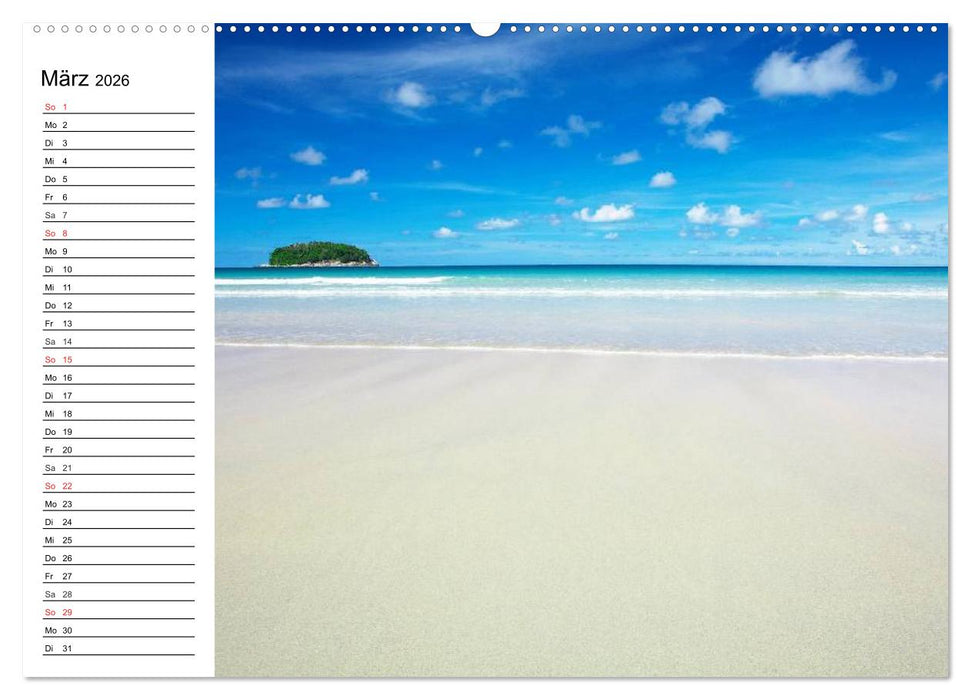 Traumstrände in der Karibik (CALVENDO Premium Wandkalender 2026)