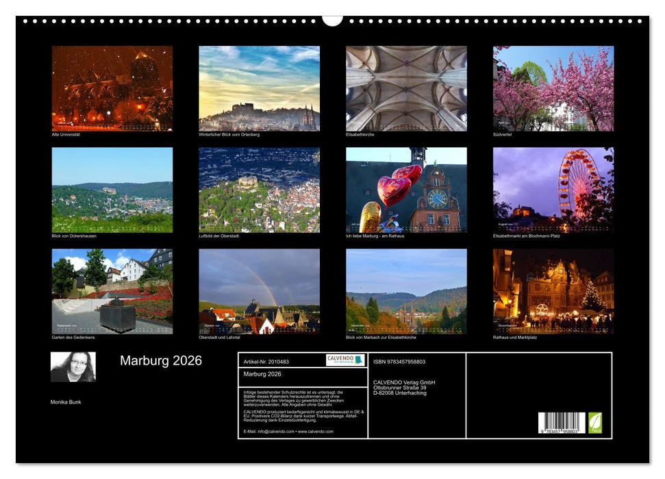 Marburg 2026 (CALVENDO Wandkalender 2026)