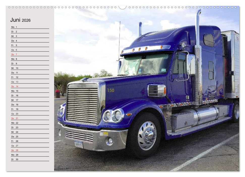 US-Trucks. Faszination Langhauber (CALVENDO Premium Wandkalender 2026)