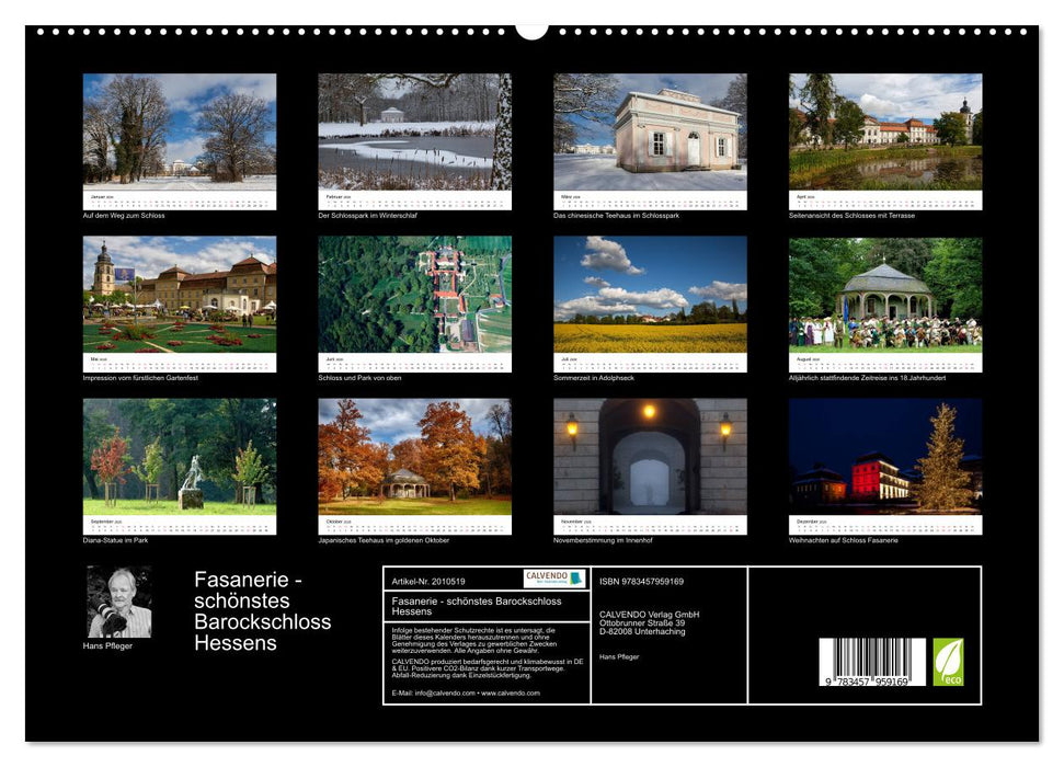 Fasanerie - schönstes Barockschloss Hessens (CALVENDO Premium Wandkalender 2026)