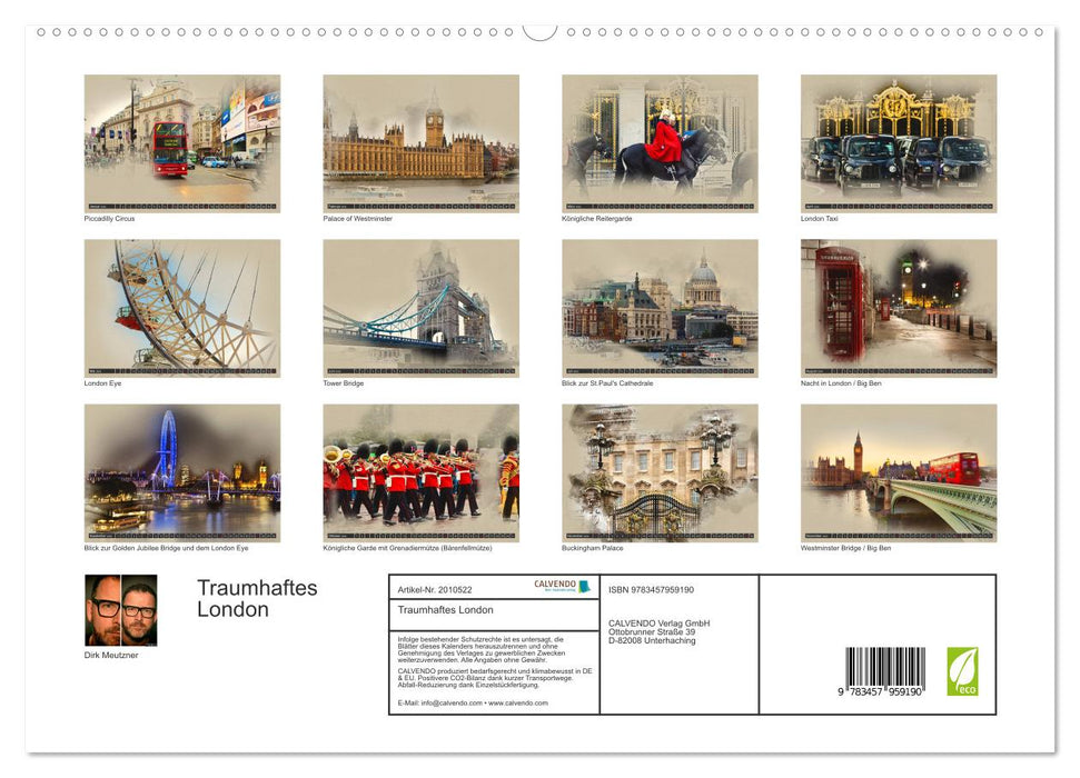 Traumhaftes London (CALVENDO Premium Wandkalender 2026)