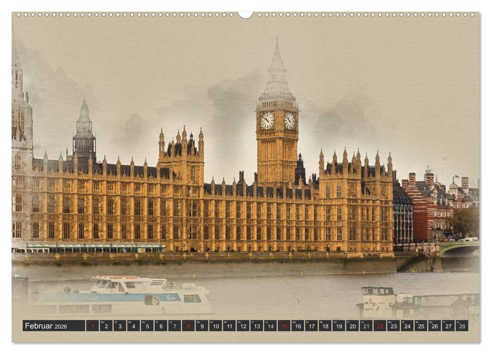 Traumhaftes London (CALVENDO Premium Wandkalender 2026)