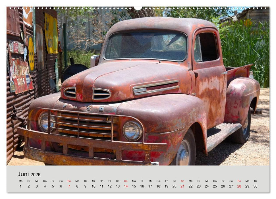 Rostige Autos. Faszination U.S. Wracks (CALVENDO Premium Wandkalender 2026)