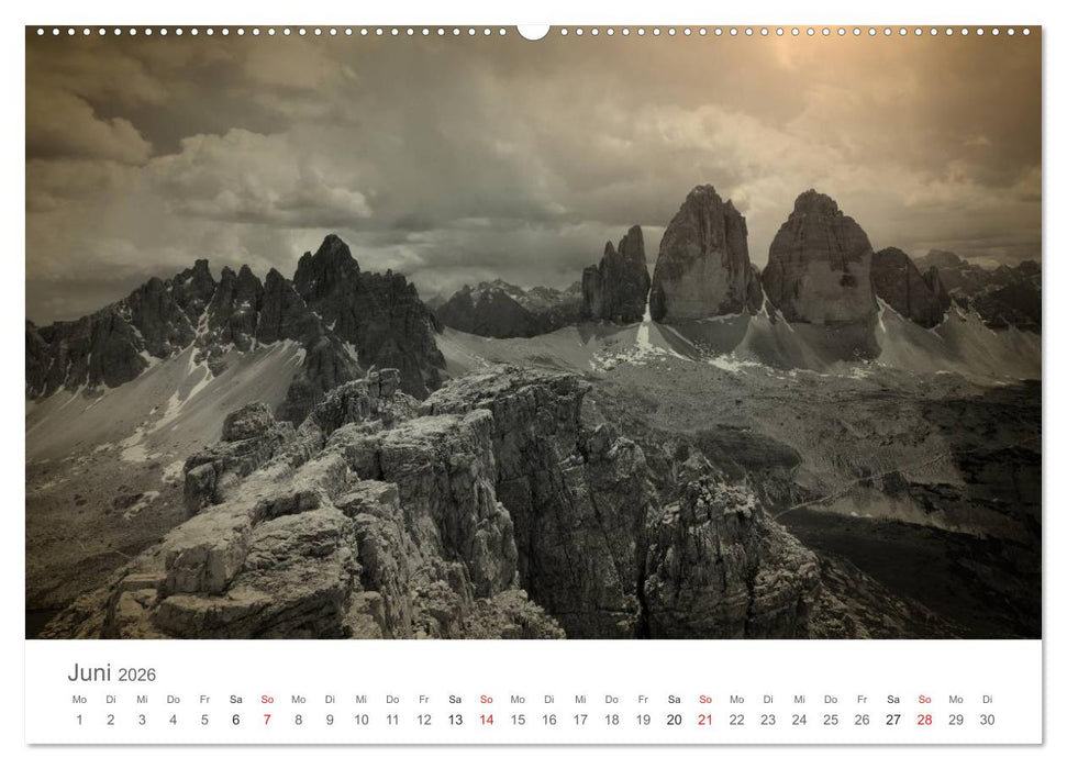 Drei Zinnen - Südtirols Wahrzeichen (CALVENDO Wandkalender 2026)