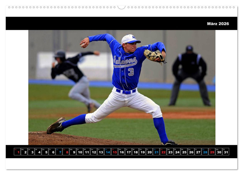 Kultsport Baseball (CALVENDO Premium Wandkalender 2026)