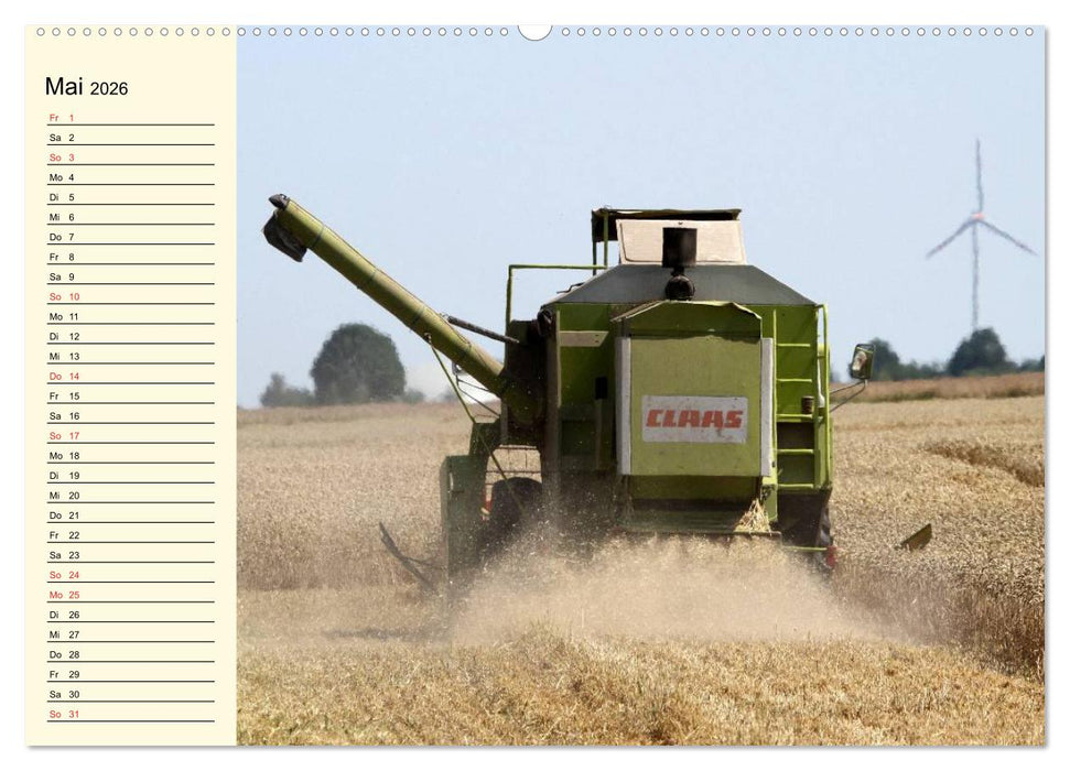 Landwirtschaftliche Maschinen im Einsatz (CALVENDO Wandkalender 2026)