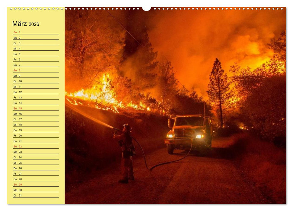Die Feuerwehr. U.S. Firefighter im Einsatz (CALVENDO Wandkalender 2026)