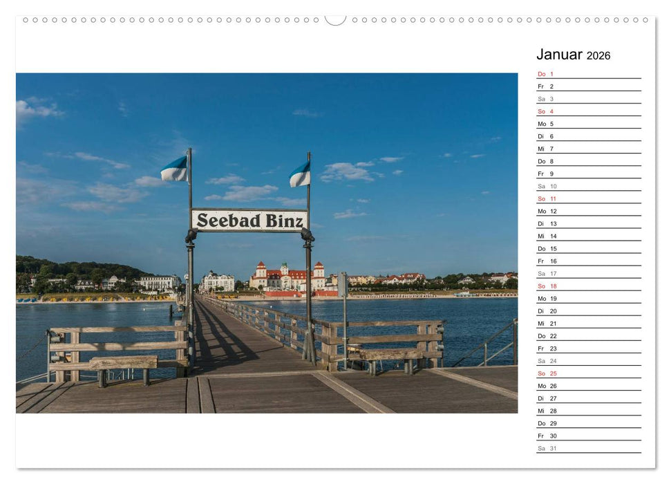 Ostseebad Binz – Zeit für Erholung (CALVENDO Premium Wandkalender 2026)