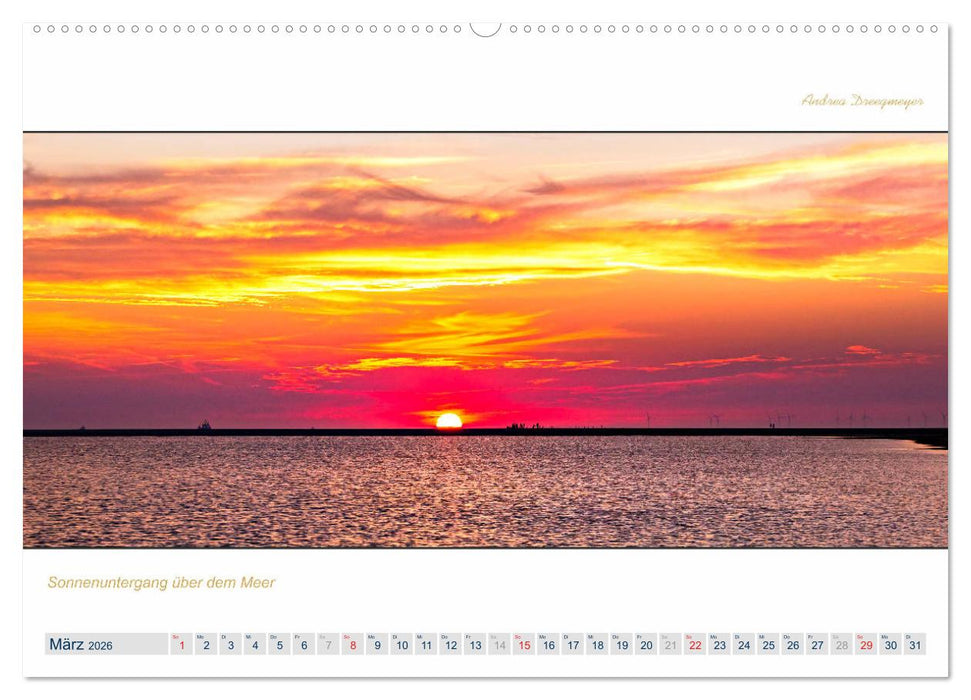 PANORAMA - Ostfriesische Inseln (CALVENDO Premium Wandkalender 2026)