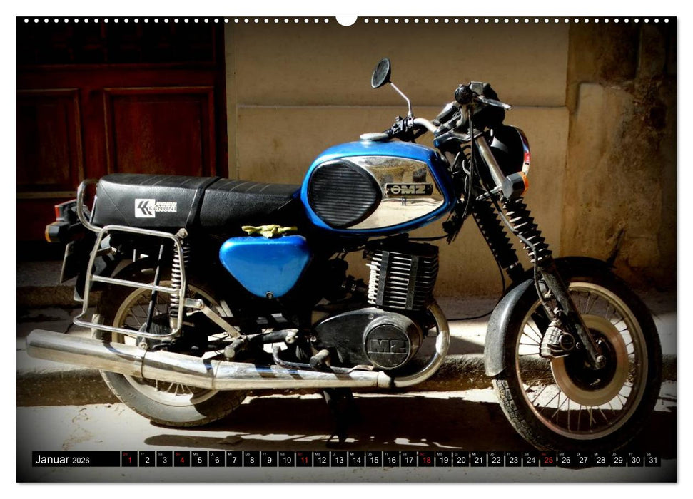Motorrad-Legenden - MZ (CALVENDO Premium Wandkalender 2026)