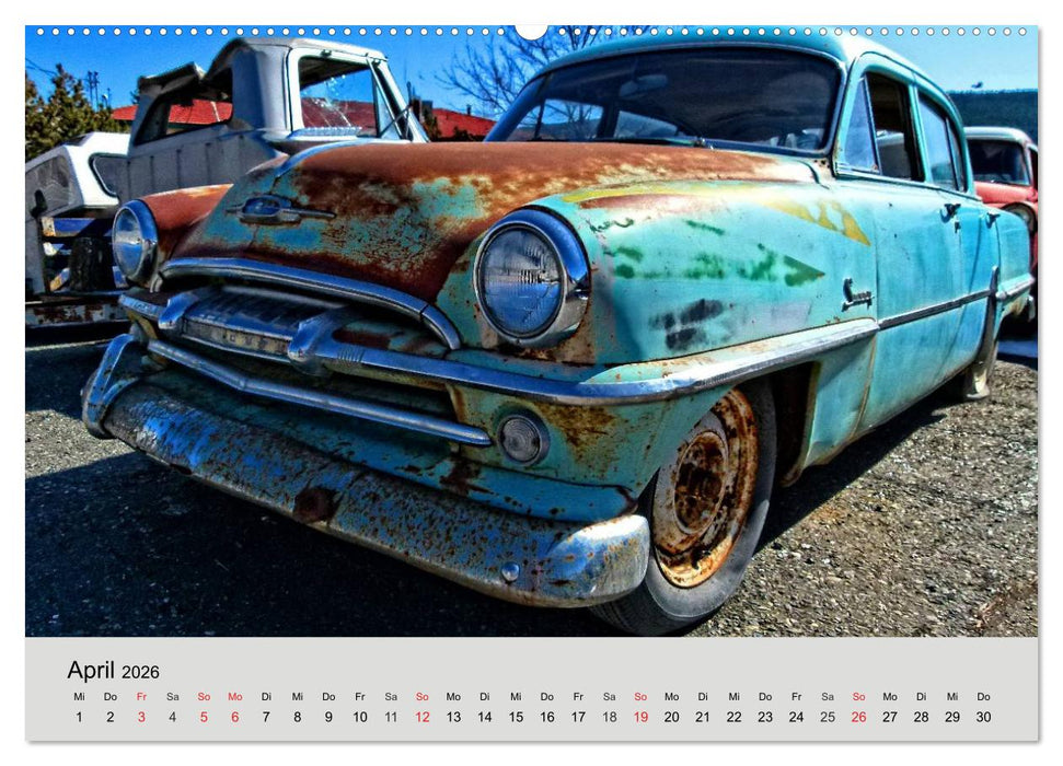 Rostige Autos. Faszination U.S. Wracks (CALVENDO Wandkalender 2026)