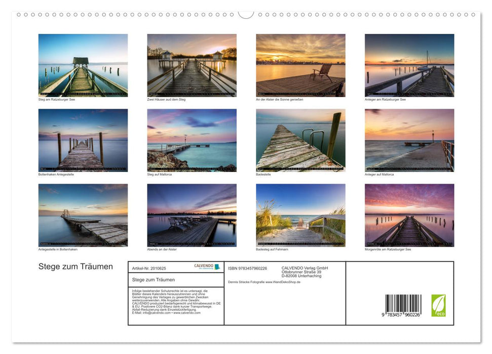 Stege zum Träumen (CALVENDO Premium Wandkalender 2026)