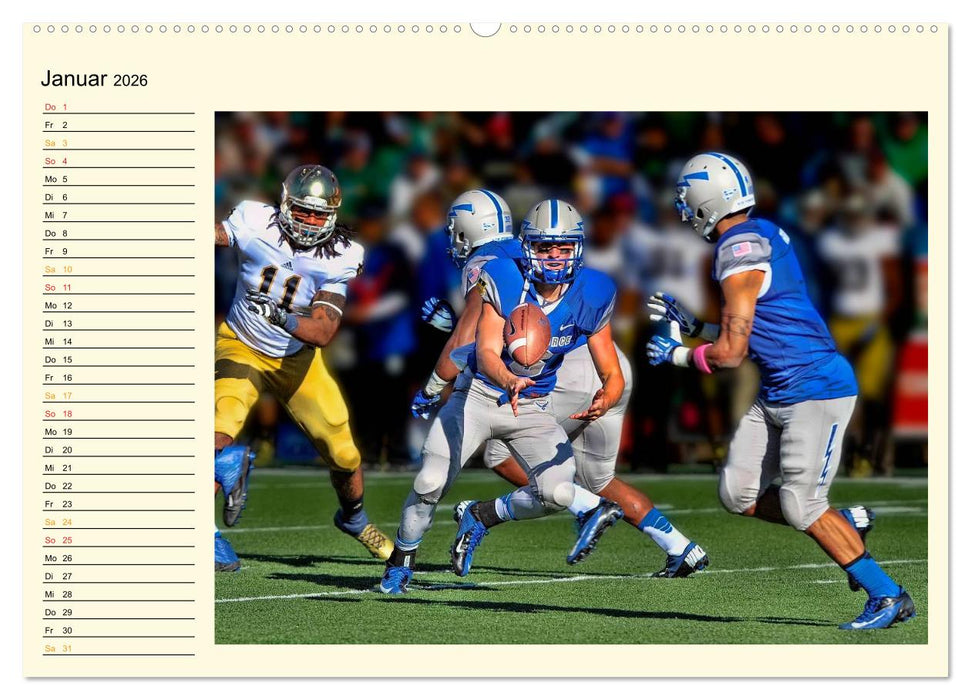 American Football - Taktik und Athletik (CALVENDO Premium Wandkalender 2026)