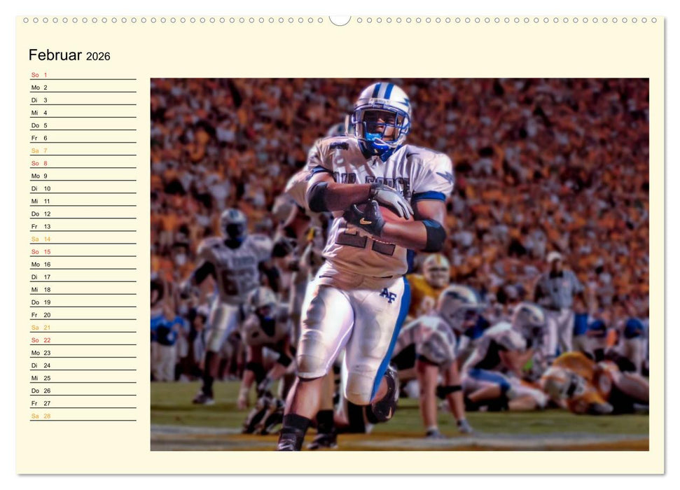 American Football - Taktik und Athletik (CALVENDO Premium Wandkalender 2026)