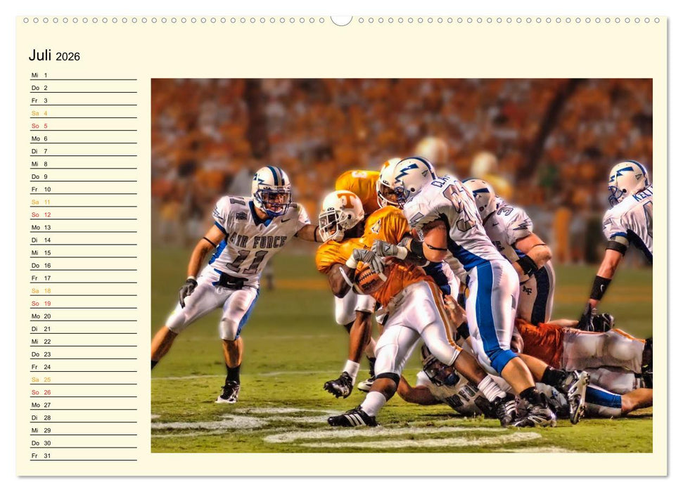 American Football - Taktik und Athletik (CALVENDO Premium Wandkalender 2026)