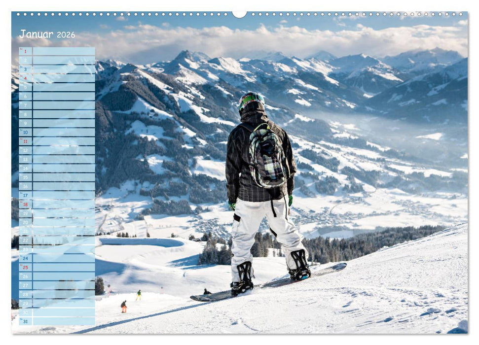 Ski und Snowboard - Leidenschaft im Schnee (CALVENDO Wandkalender 2026)