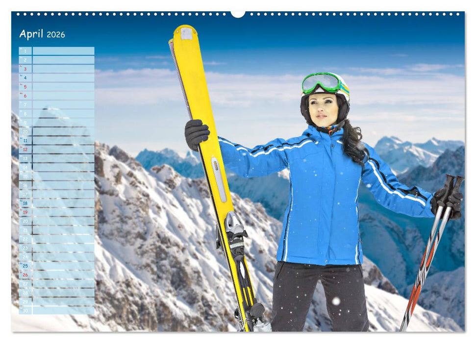 Ski und Snowboard - Leidenschaft im Schnee (CALVENDO Wandkalender 2026)