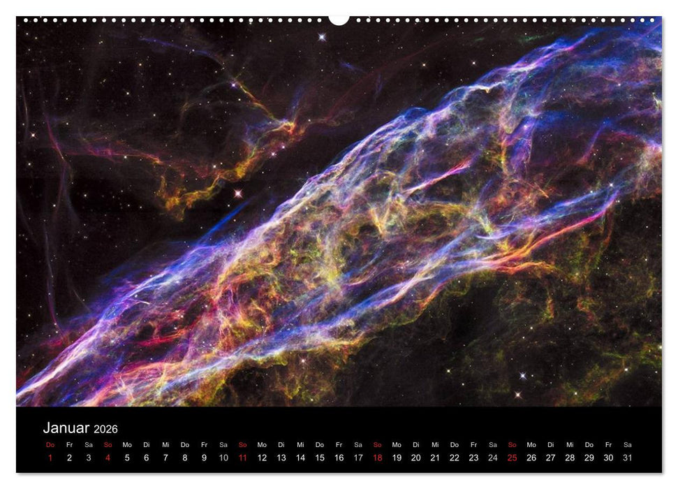 Der Weltraum. Spektakuläre Gasnebel und Galaxien (CALVENDO Premium Wandkalender 2026)