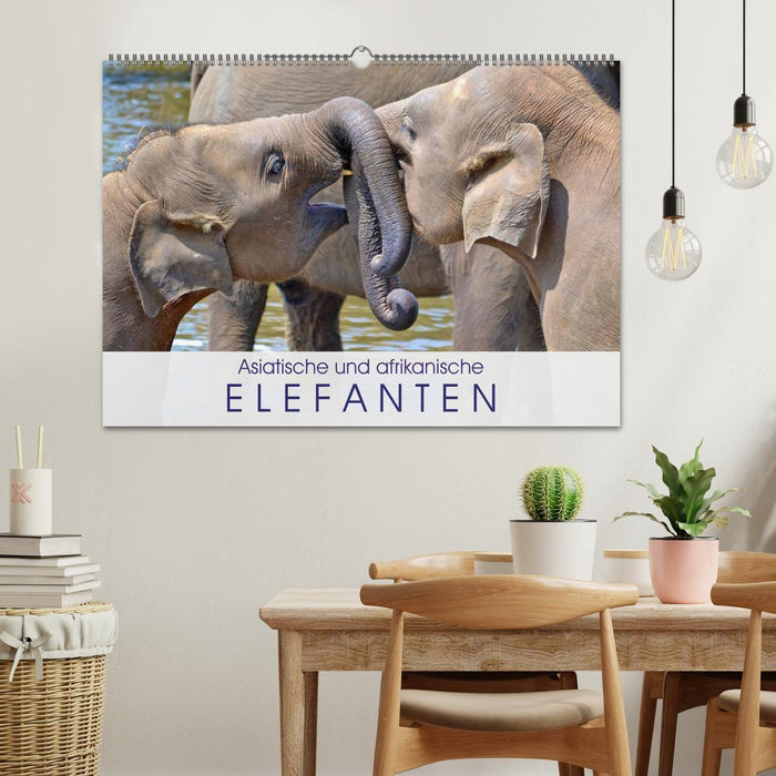 Asiatische und afrikanische Elefanten (CALVENDO Wandkalender 2026)