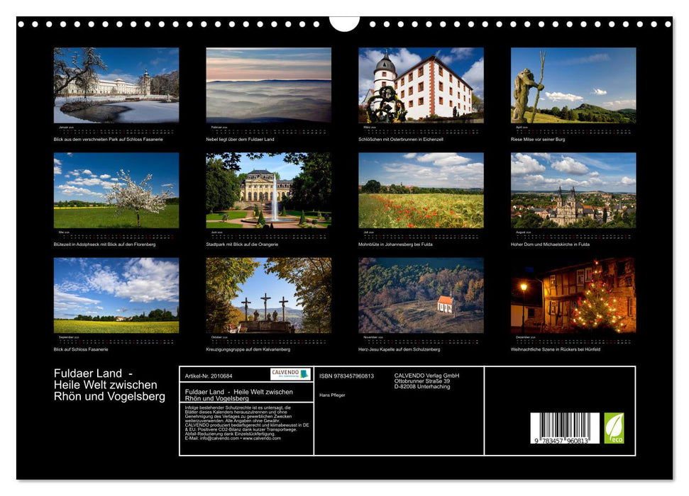 Fuldaer Land - Heile Welt zwischen Rhön und Vogelsberg (CALVENDO Wandkalender 2026)