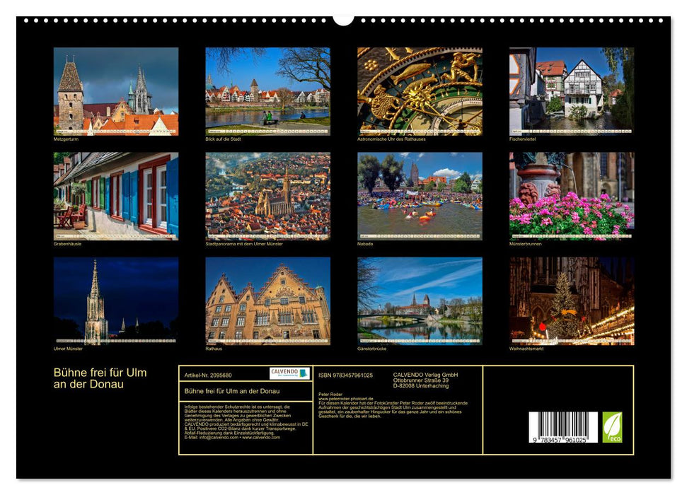 Bühne frei für Ulm an der Donau (CALVENDO Premium Wandkalender 2026)
