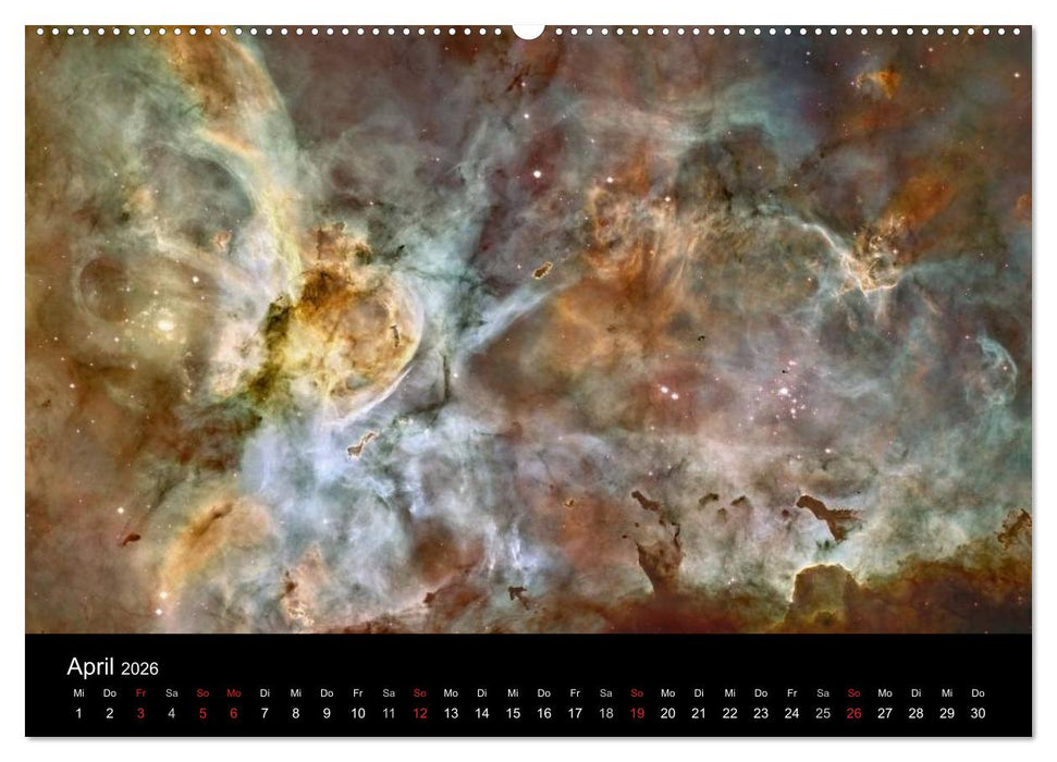 Der Weltraum. Spektakuläre Gasnebel und Galaxien (CALVENDO Wandkalender 2026)