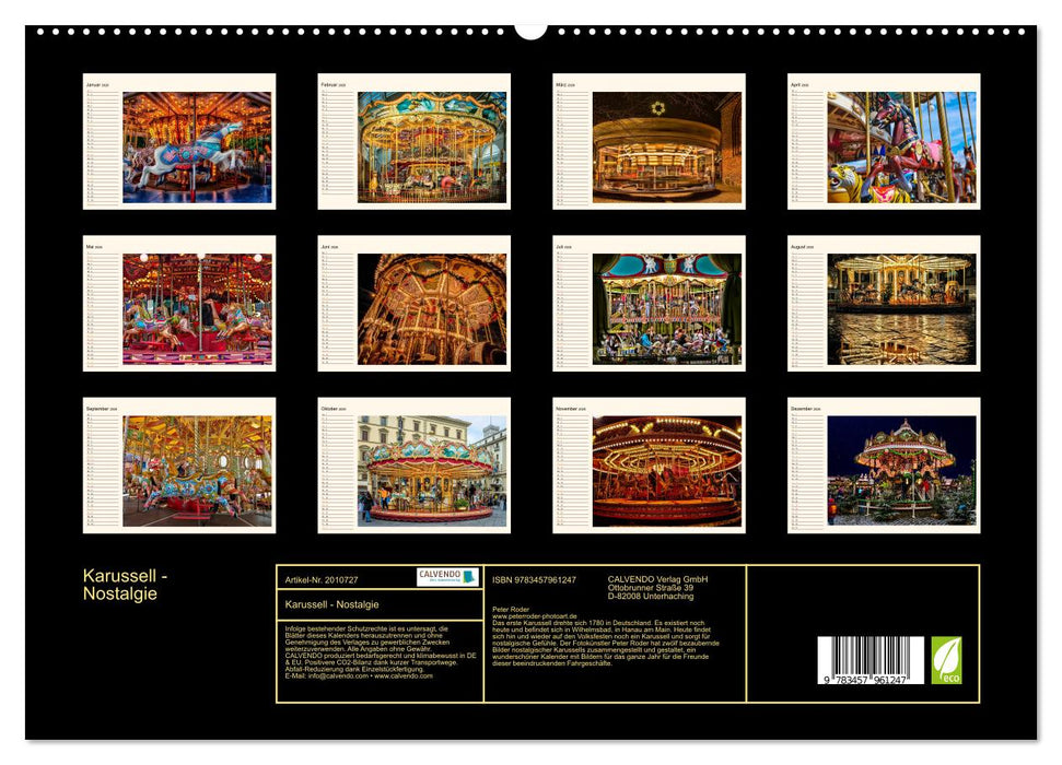 Karussell - Nostalgie (CALVENDO Premium Wandkalender 2026)