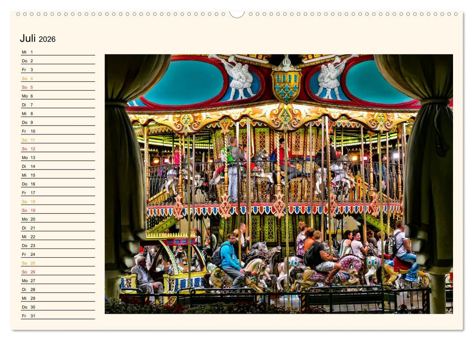 Karussell - Nostalgie (CALVENDO Premium Wandkalender 2026)