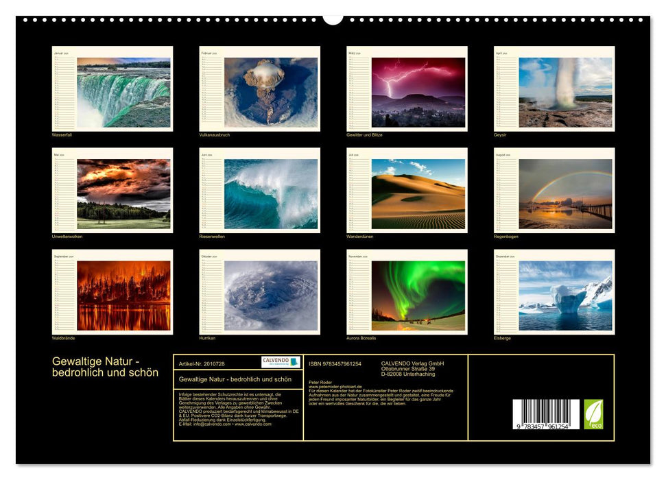 Gewaltige Natur - bedrohlich und schön (CALVENDO Premium Wandkalender 2026)