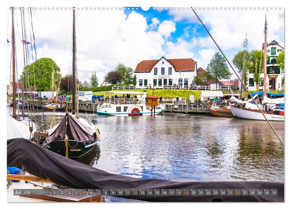 Maritime Küstenorte - von Greetsiel, über Neuharlingersiel bis Schillig (CALVENDO Premium Wandkalender 2026)