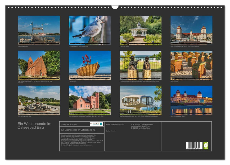Ein Wochenende im Ostseebad Binz (CALVENDO Wandkalender 2026)