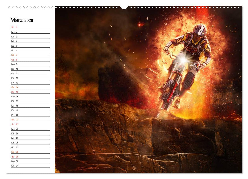 Mountainbike Trails (CALVENDO Premium Wandkalender 2026)