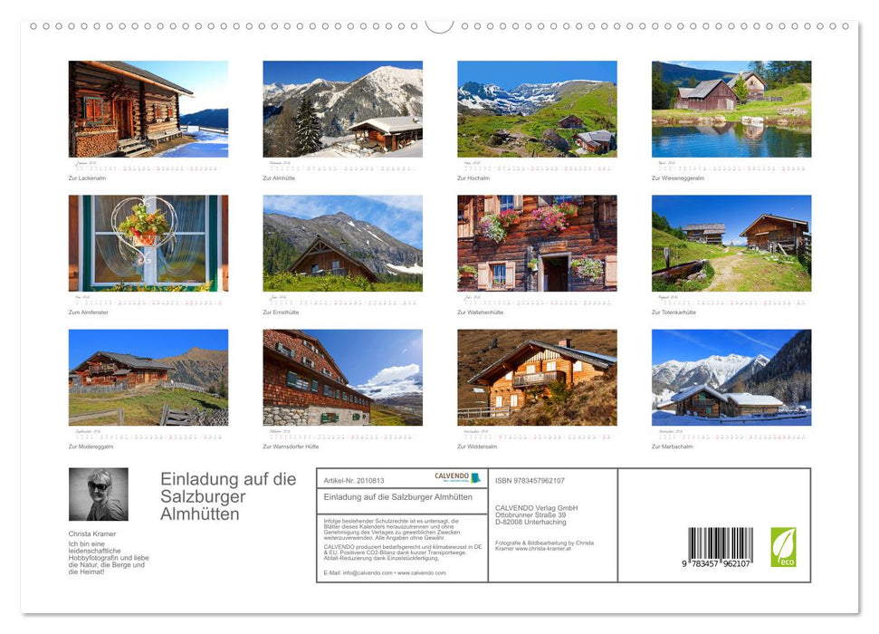 Einladung auf die Salzburger Almhütten (CALVENDO Premium Wandkalender 2026)